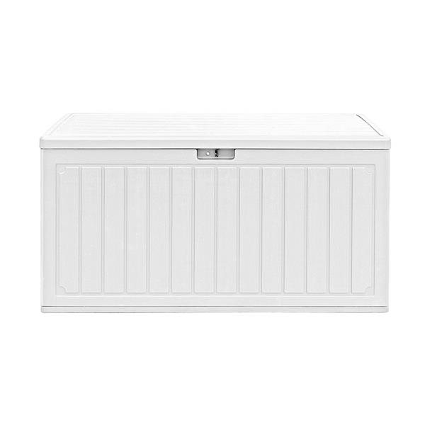 Baule da giardino 113x58x58 cm in resina HDPE bianco - Andy