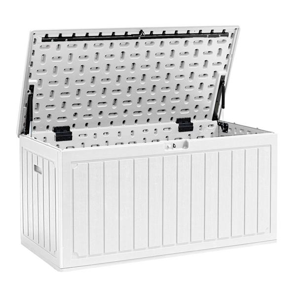 Baule da giardino 113x58x58 cm in resina HDPE bianco - Andy