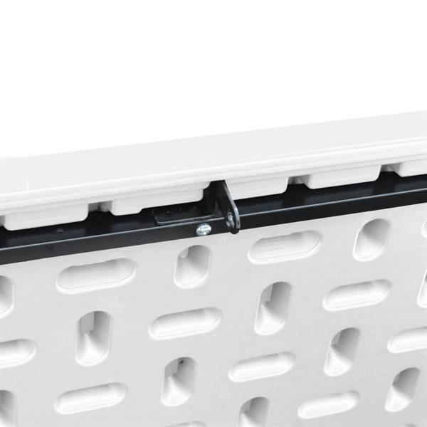 Baule da giardino 113x58x58 cm in resina HDPE bianco - Andy