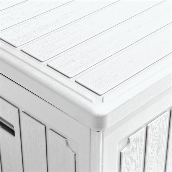 Baule da giardino 113x58x58 cm in resina HDPE bianco - Andy