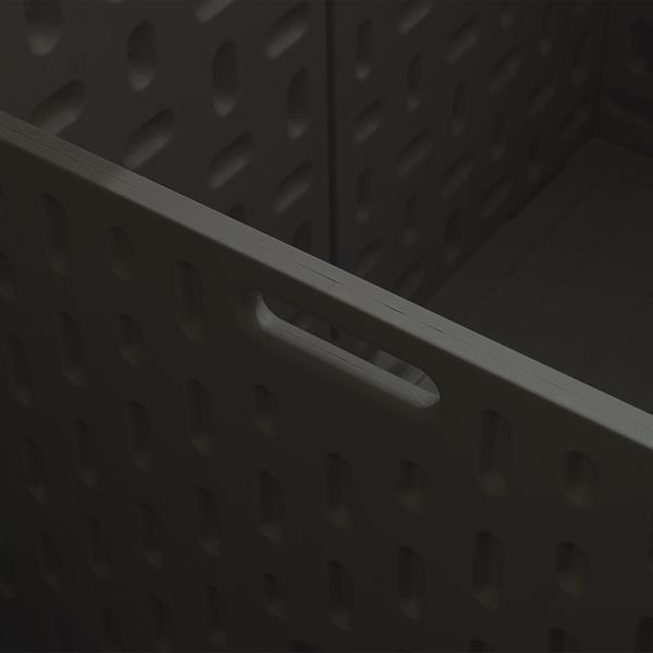 Baule da giardino 140x69x72 cm in resina HDPE marrone - Andy