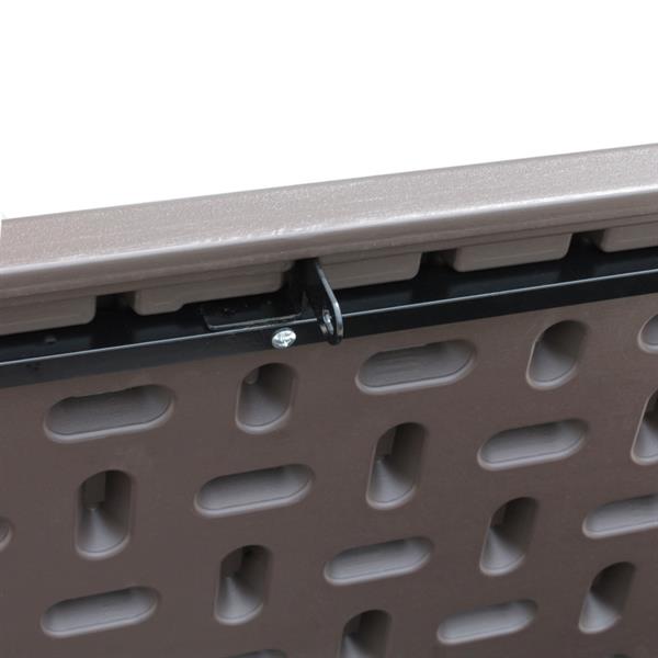 Baule da giardino 140x69x72 cm in resina HDPE marrone - Andy