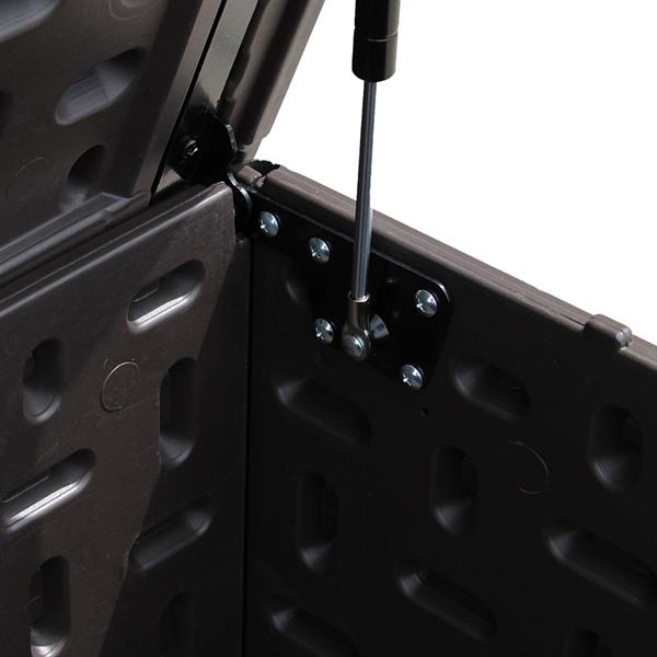 Baule da giardino 140x69x72 cm in resina HDPE marrone - Andy