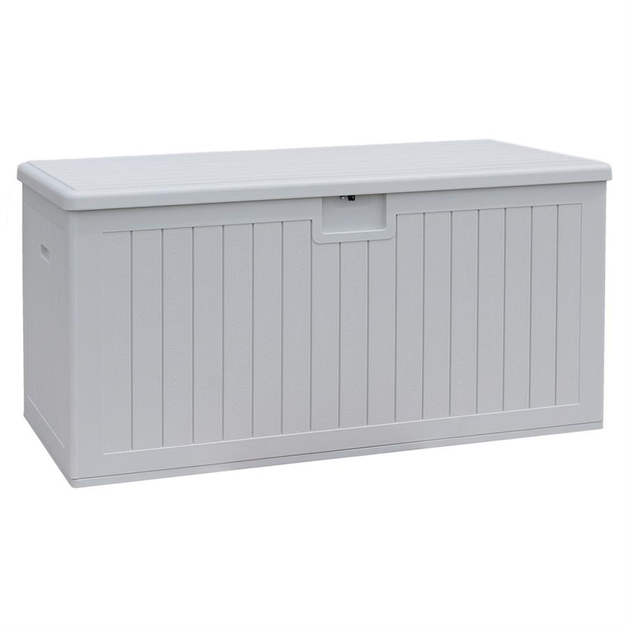 Baule da giardino 140x69x72 cm in resina HDPE bianco - Andy