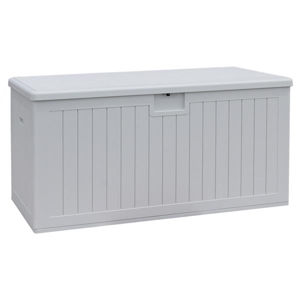 Baule da giardino 140x69x72 cm in resina HDPE bianco - Andy