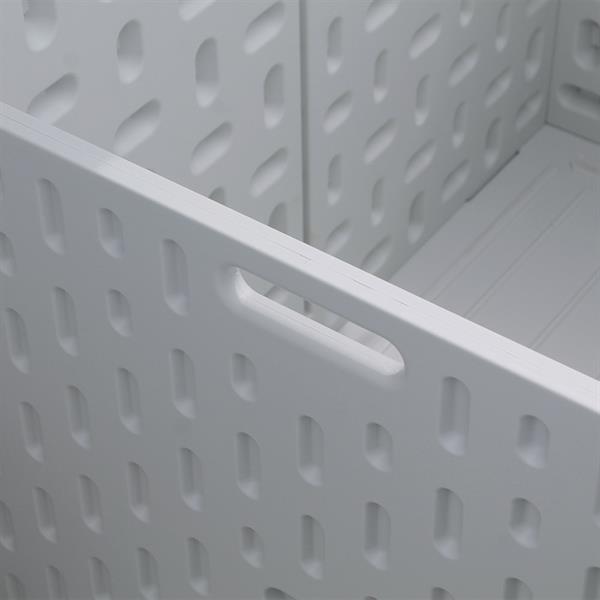 Baule da giardino 140x69x72 cm in resina HDPE bianco - Andy