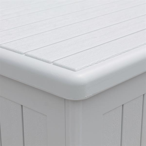 Baule da giardino 140x69x72 cm in resina HDPE bianco - Andy