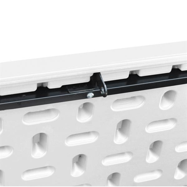 Baule da giardino 140x69x72 cm in resina HDPE bianco - Andy