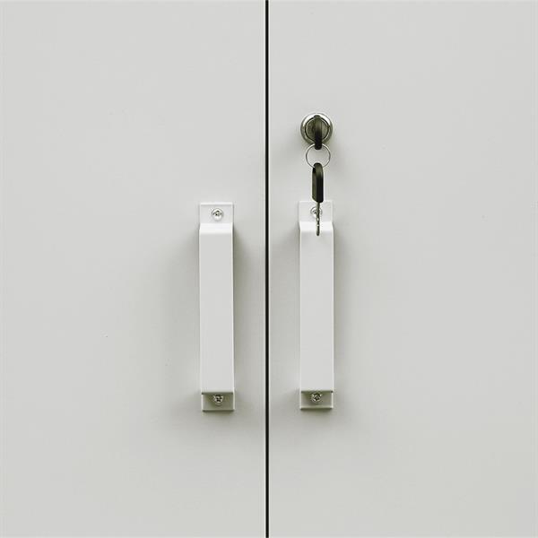 Mobile in metallo 2 ante e 5 ripiani grigio 85x45x190 cm - Yumi