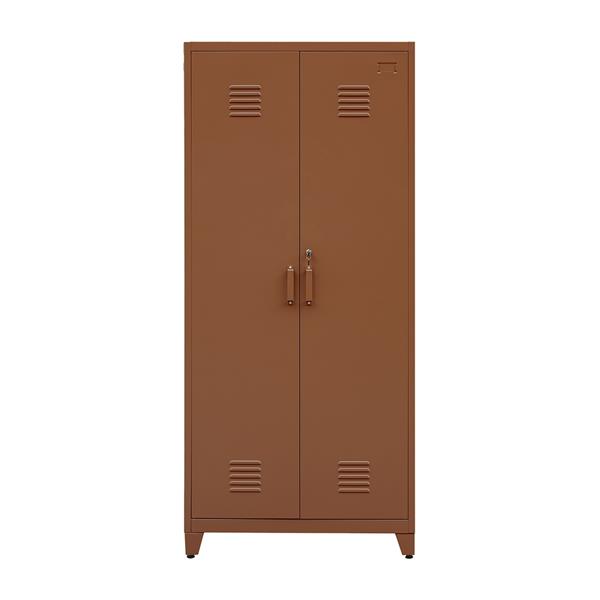 Armadio metallo 5 ripiani con serratura mattone 85x45x190 cm