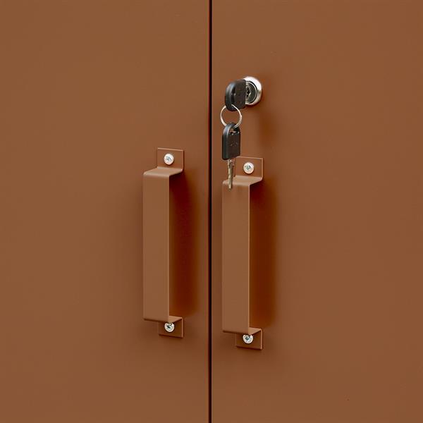 Armadio metallo 5 ripiani con serratura mattone 85x45x190 cm