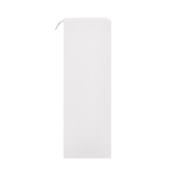 Cassettiera 5 cassetti bianca con maniglie 70x45x135 cm - Ginevra