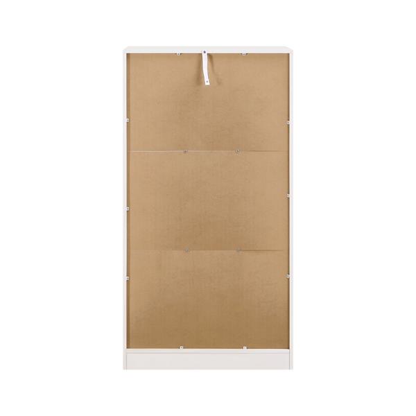 Cassettiera 5 cassetti bianca con maniglie 70x45x135 cm - Ginevra