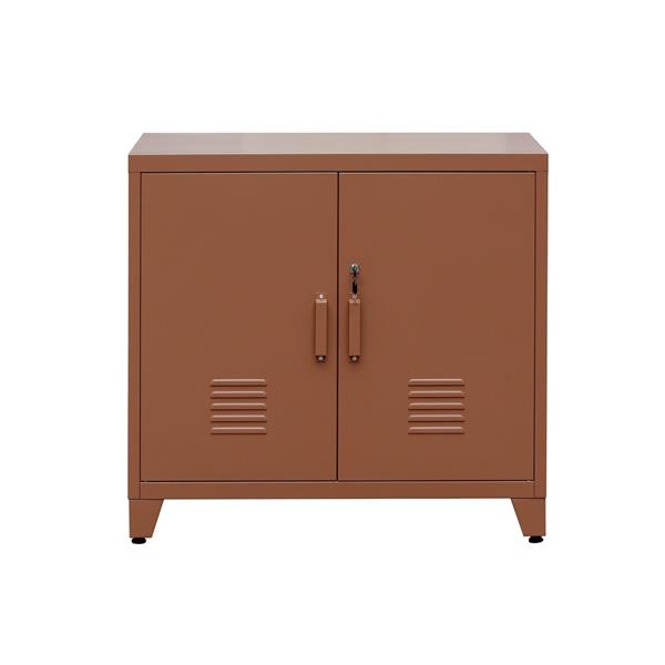 Armadio metallo ufficio 85x50x82 cm mattone con serratura