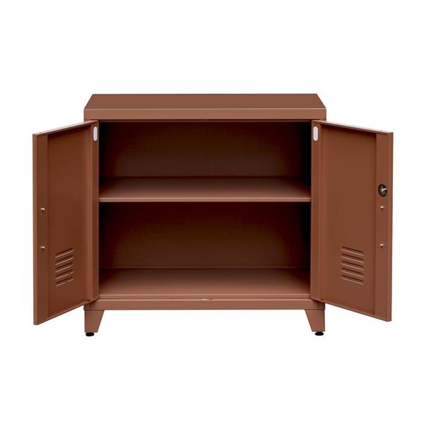 Armadio metallo ufficio 85x50x82 cm mattone con serratura