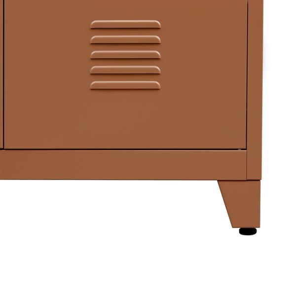 Armadio metallo ufficio 85x50x82 cm mattone con serratura