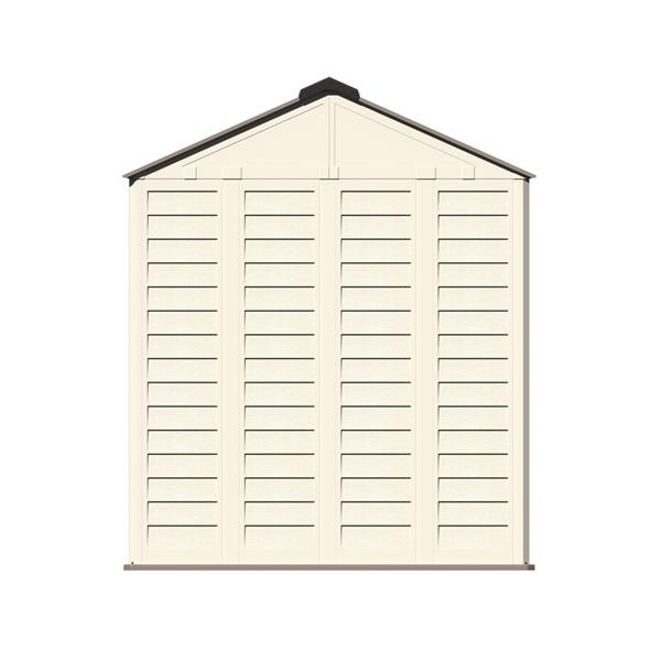 Casetta da esterno in HDPE 211,2x114,7x252 cm bicolore e tetto spiovente