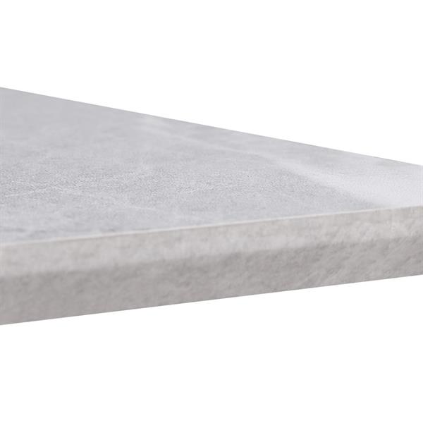 Tavolino quadrato con piano effetto marmo grigio chiaro 70x70 - Ester