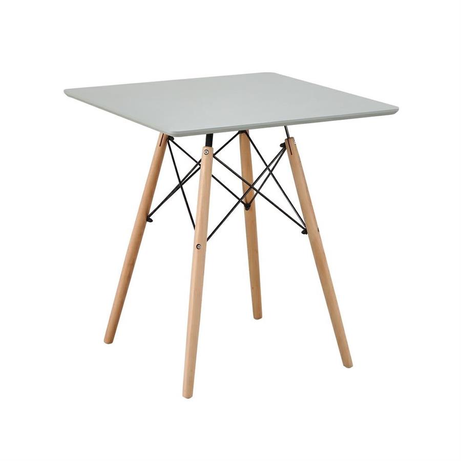 Tavolo da pranzo quadrato top verde salvia 70x70x74 cm - Ester