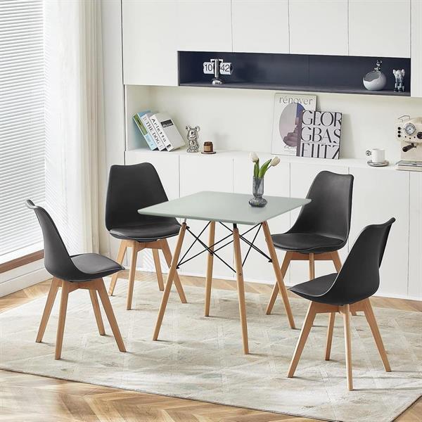 Tavolo da pranzo quadrato top verde salvia 70x70x74 cm - Ester
