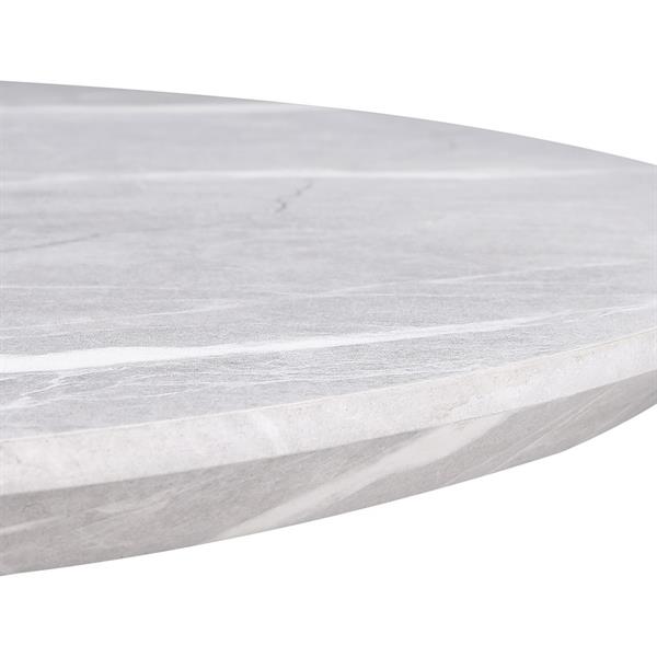Tavolo cucina 140 cm con top effetto marmo grigio chiaro - Gabry