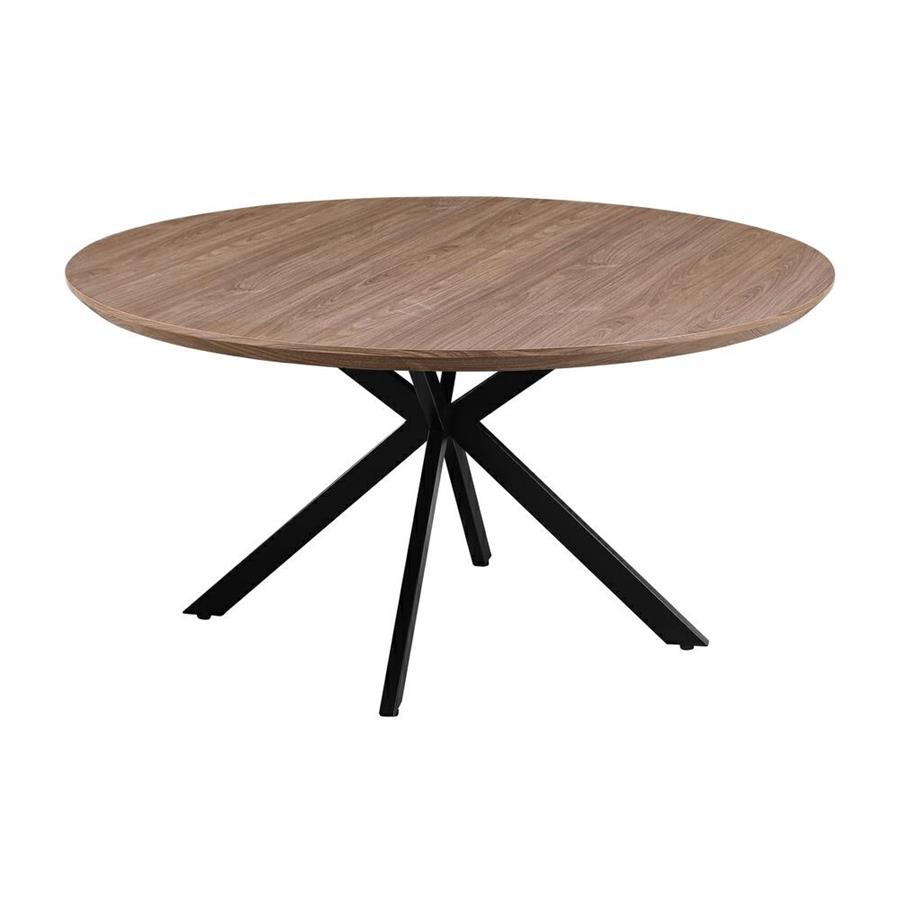 Tavolo da pranzo tondo 140 cm industrial color rovere - Gabry