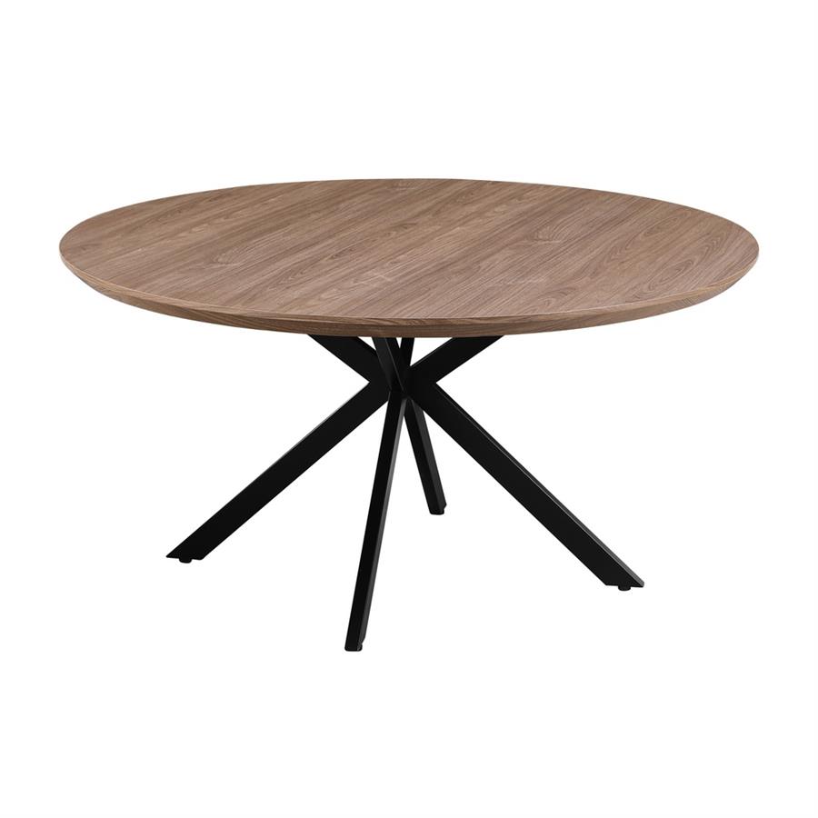 Tavolo da pranzo tondo 140 cm industrial color rovere - Gabry