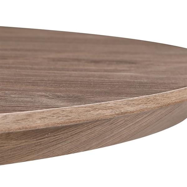 Tavolo da pranzo tondo 140 cm industrial color rovere - Gabry