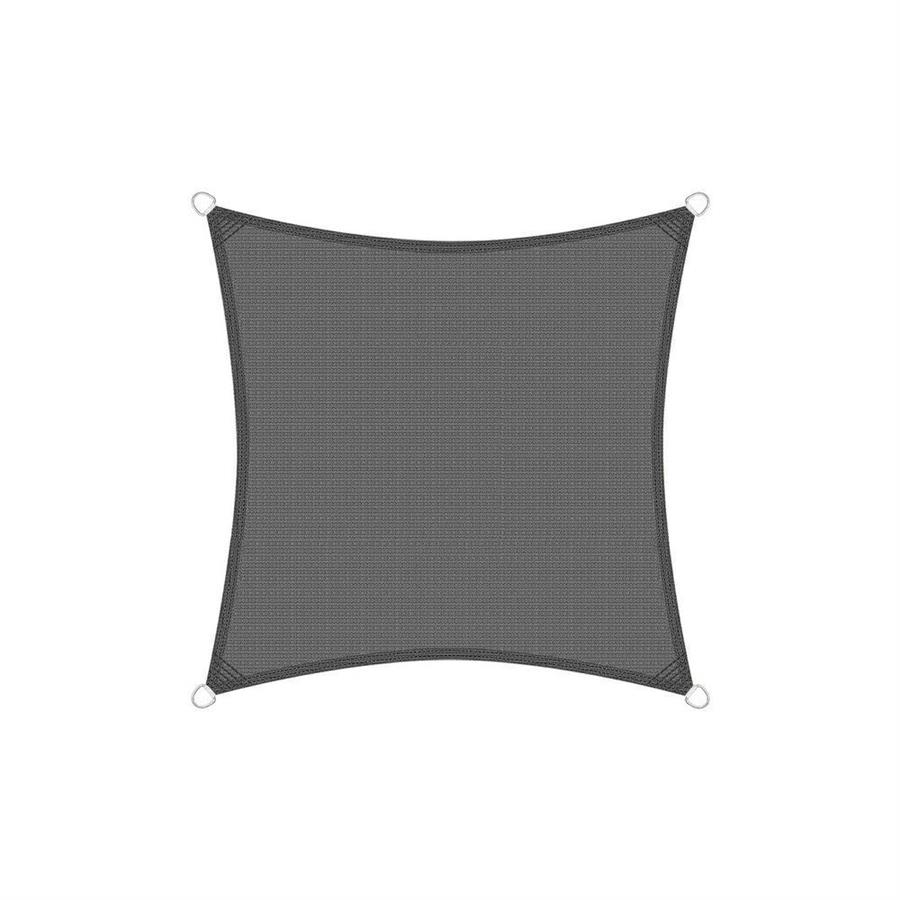 Vela parasole 3x3m grigia in HDPE con anelli in acciaio UV