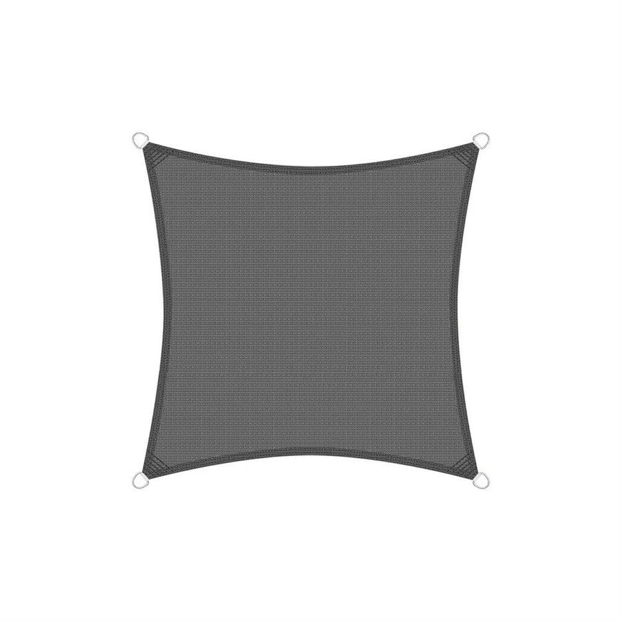 Vela parasole 3x3m grigia in HDPE con anelli in acciaio UV