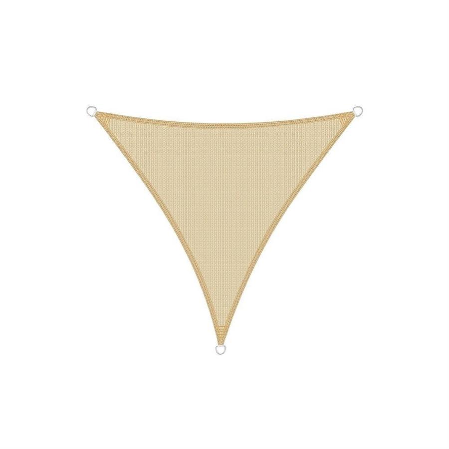 Vela parasole triangolare 3x3x3m beige in HDPE anti-UV