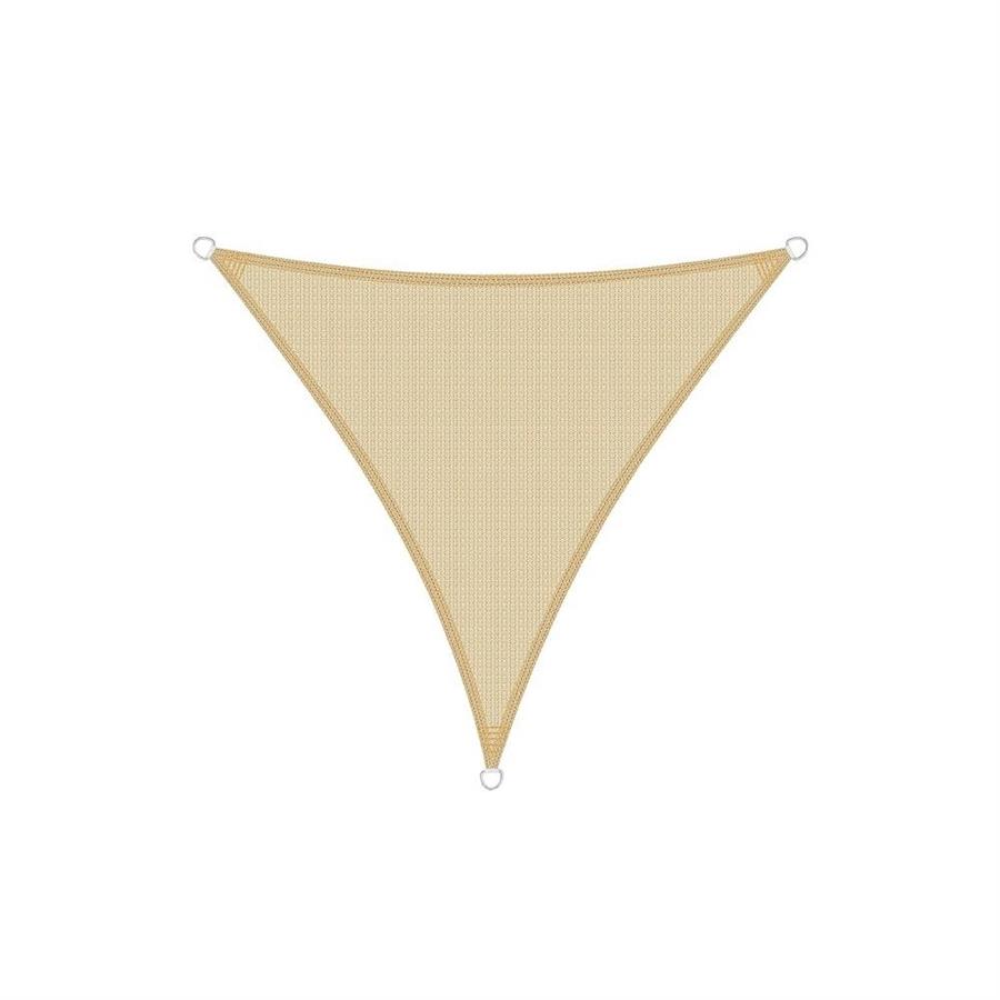 Vela parasole triangolare 3x3x3m beige in HDPE anti-UV