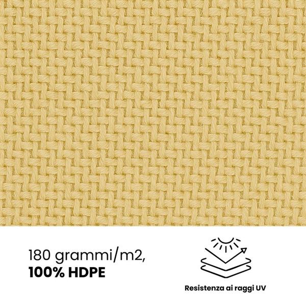 Vela parasole triangolare 3x3x3m beige in HDPE anti-UV