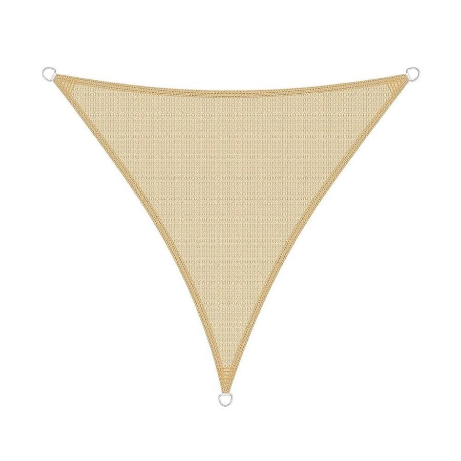 Vela parasole triangolare 4x4x4m beige in HDPE anti-UV