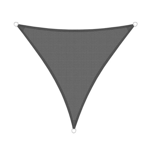 Vela parasole triangolare 4x4x4m grigia in HDPE anti-UV