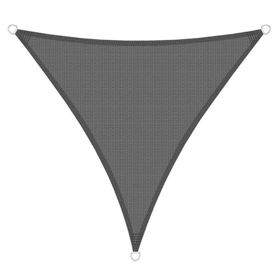 Vela parasole triangolare 5x5x5m grigia in HDPE anti-UV