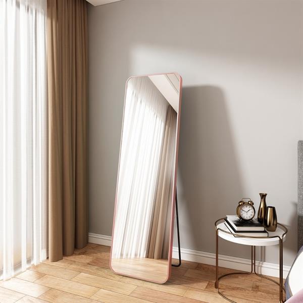 Specchio da terra o parete 50x160 cm con telaio oro rosa - Vichy