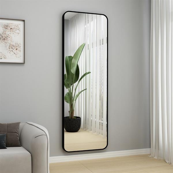 Specchio da terra o parete 50x160 cm con telaio nero moderno - Vichy