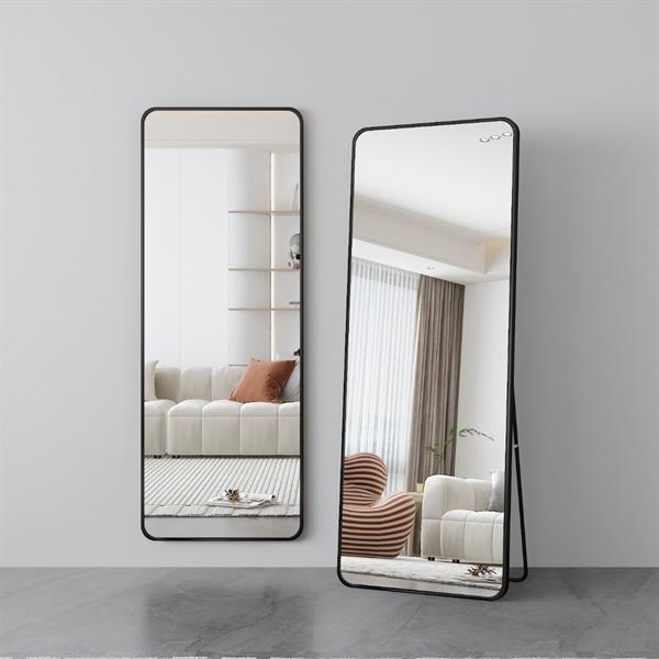 Specchio da terra o parete 50x160 cm con telaio nero moderno - Vichy
