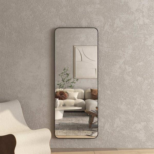 Specchio da terra o parete 50x160 cm con telaio nero moderno - Vichy