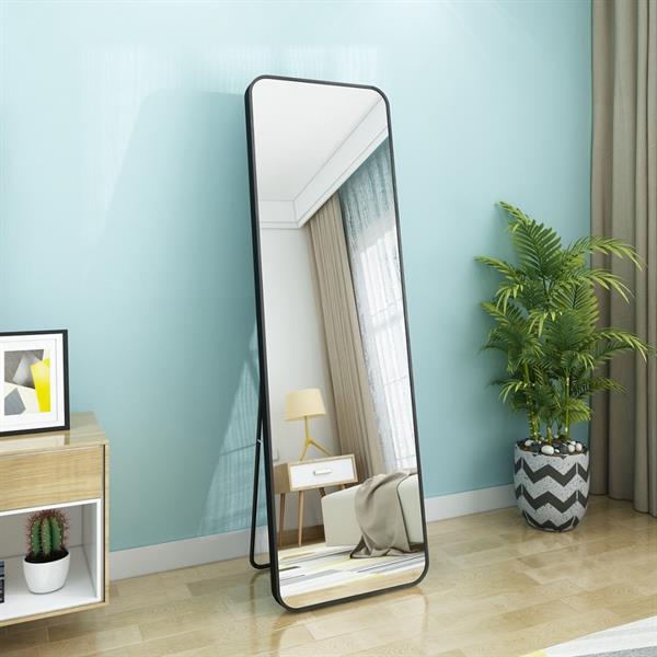 Specchio da terra o parete 50x160 cm con telaio nero moderno - Vichy