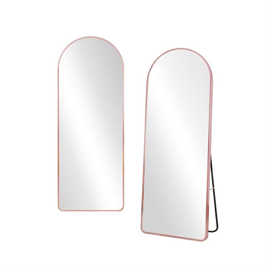 Specchio ad arco 50x160 cm da terra o parete con telaio oro rosa - Roanne