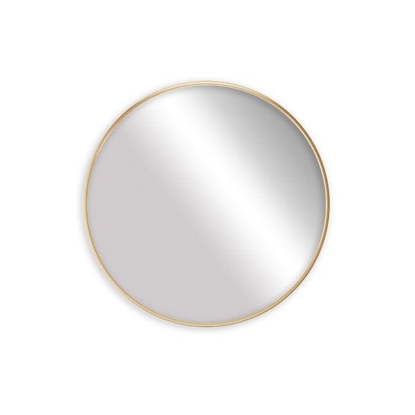 Specchio tondo da parete 60 cm con telaio color oro - Ecoche