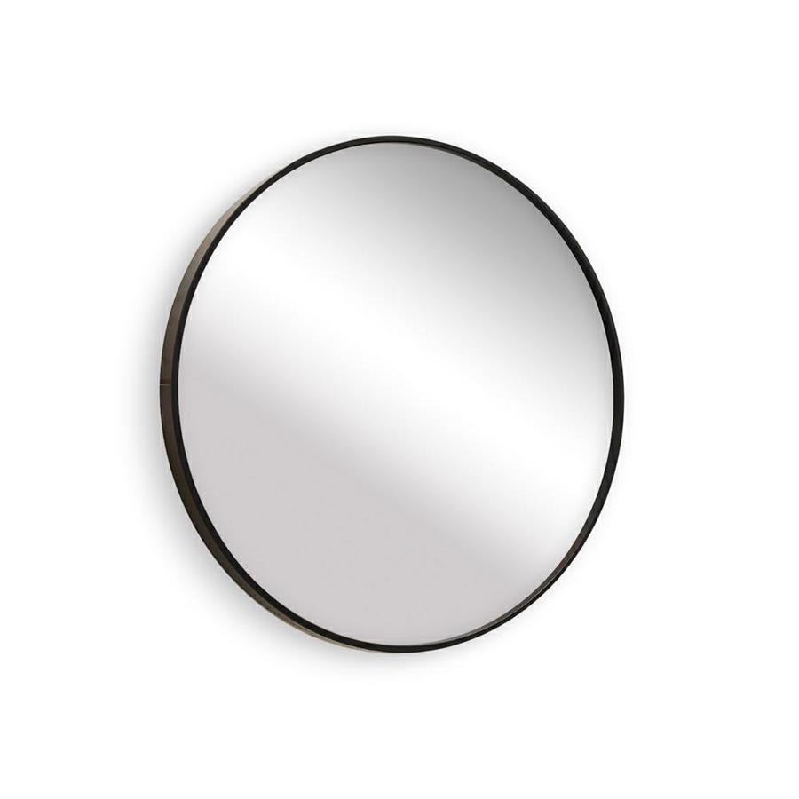 Specchio tondo da parete 60 cm con telaio nero - Ecoche