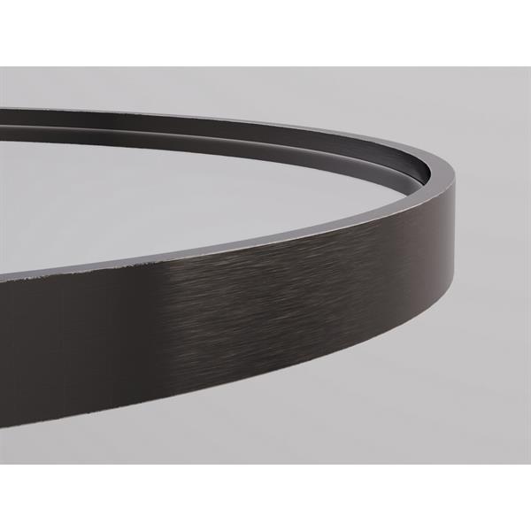 Specchio tondo da parete 70 cm con telaio nero - Ecoche