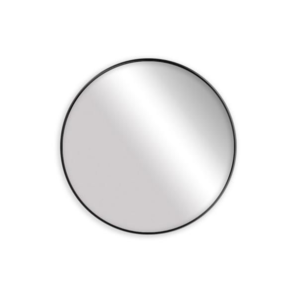 Specchio tondo da parete 70 cm con telaio nero - Ecoche