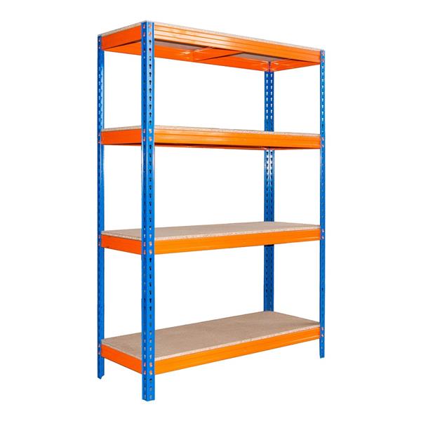 Scaffale in metallo alto carico 500kg con ripiani in multistrato 180x120x45cm
