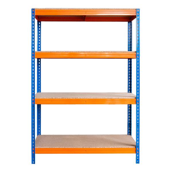 Scaffale industriale 500kg con ripiani in multistrato 180x120x60cm