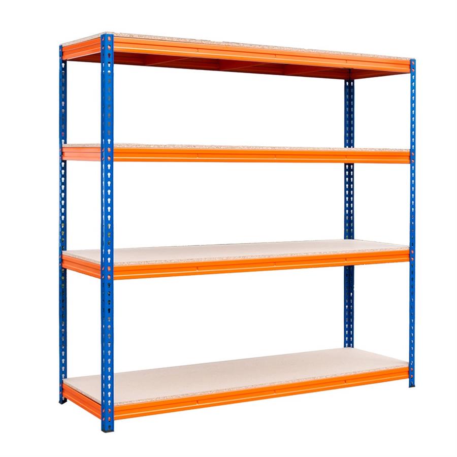 Scaffale industriale 500kg con ripiani in multistrato 180x180x60cm