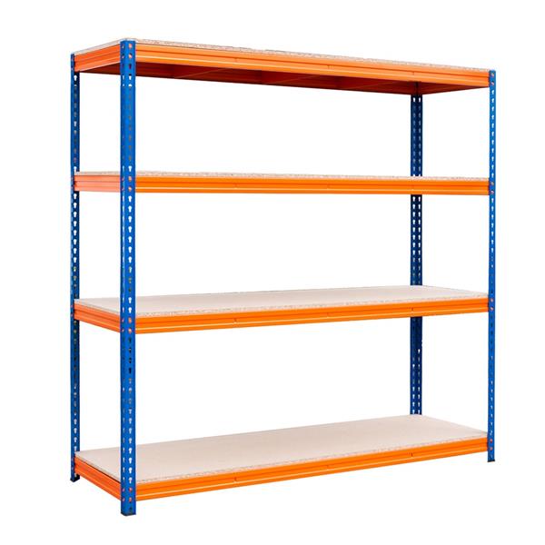 Scaffale industriale 500kg con ripiani in multistrato 180x180x60cm